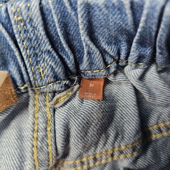 Pilcro Anthropologie Cottage Jeans Size 31 Drawstring Waist Cargo Y2K - Picture 11 of 13